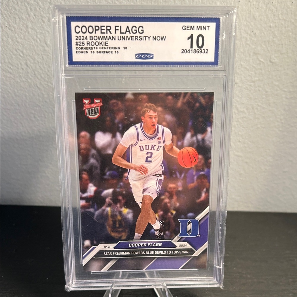 Cooper Flagg Duke Blue Devils CCG 10 Topps bowman U